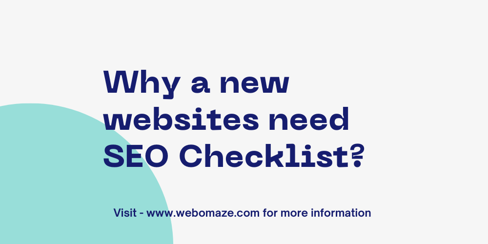 Why a new websites need SEO Checklist